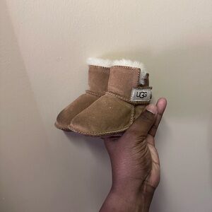 UGG Brown Baby Booties with Cream Lining